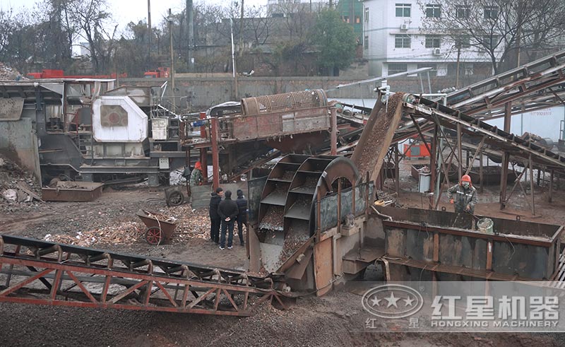建筑垃圾處理設備加上洗砂機，效果更好