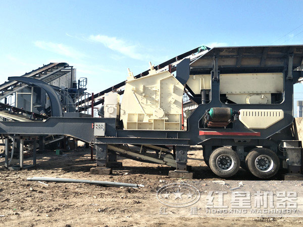 移動反擊破碎機，客戶破碎現場