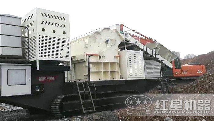 履帶移動破碎機搭載細(xì)碎機